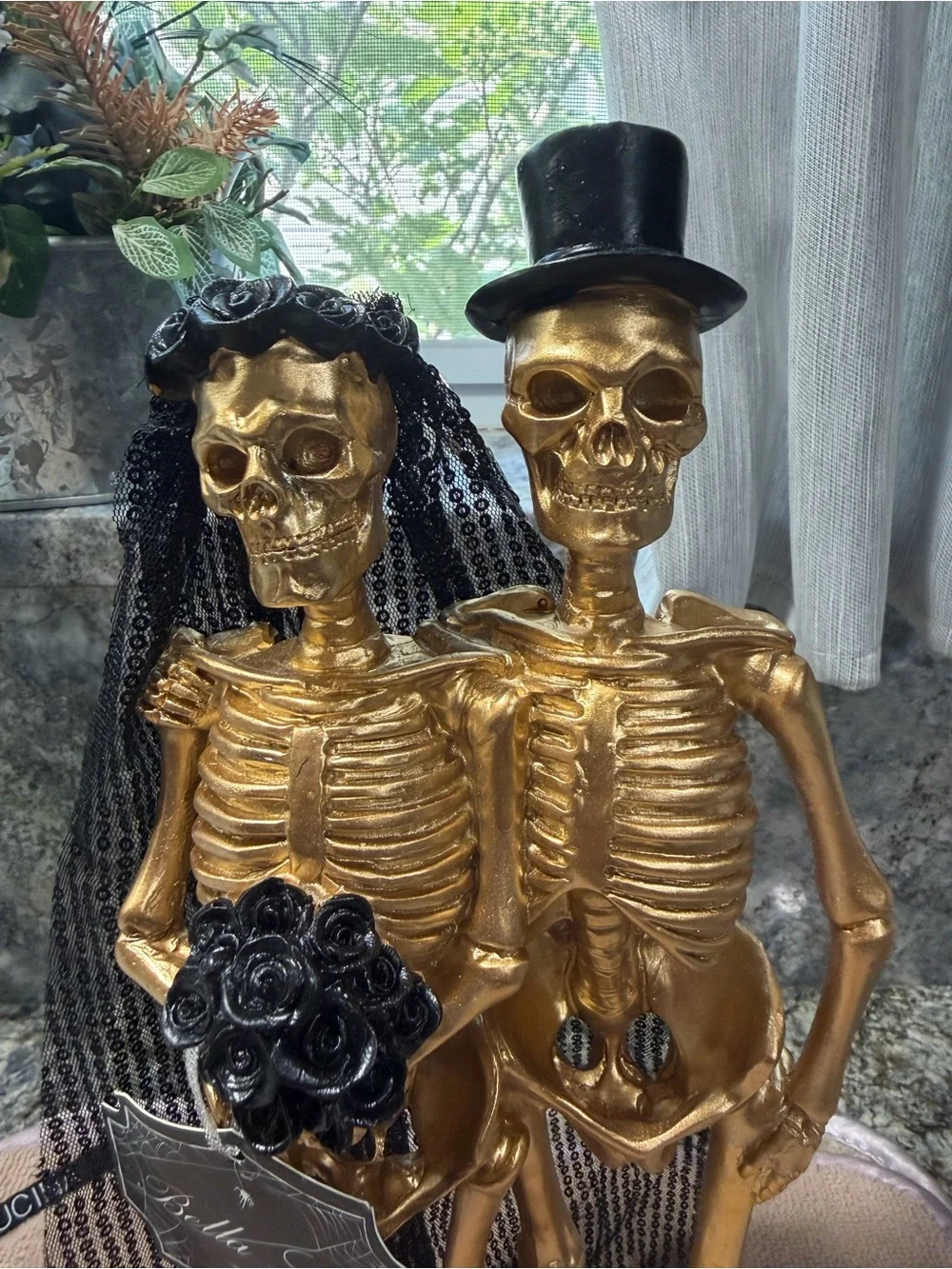 Bella Lux Gold Skeleton Bride & Groom Wedding Decor | NWT
